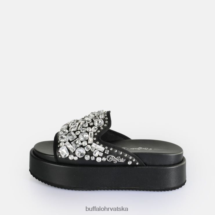 crno Buffalo noa glam klizne sandale s platformom veganske |slajdova TDD6T60